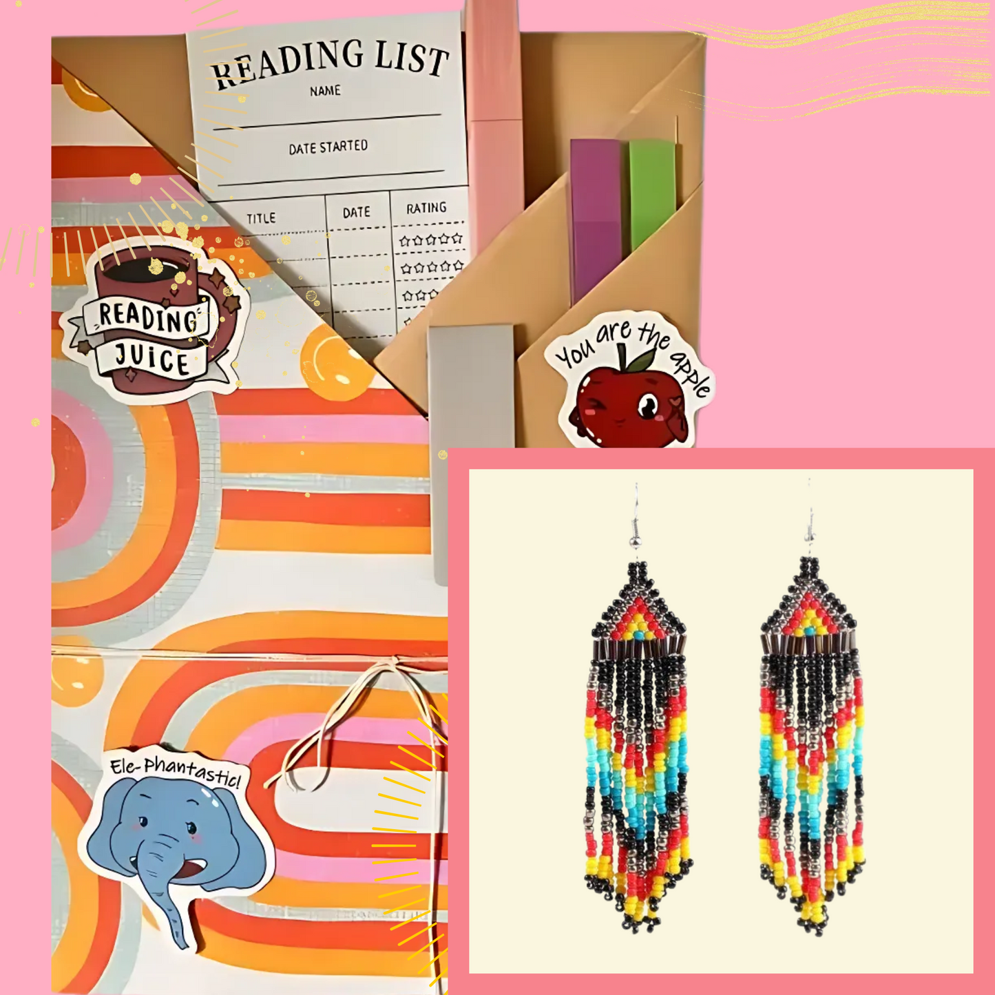 Plot Twist: A Blind Date with a Book & Earrings Gift Set