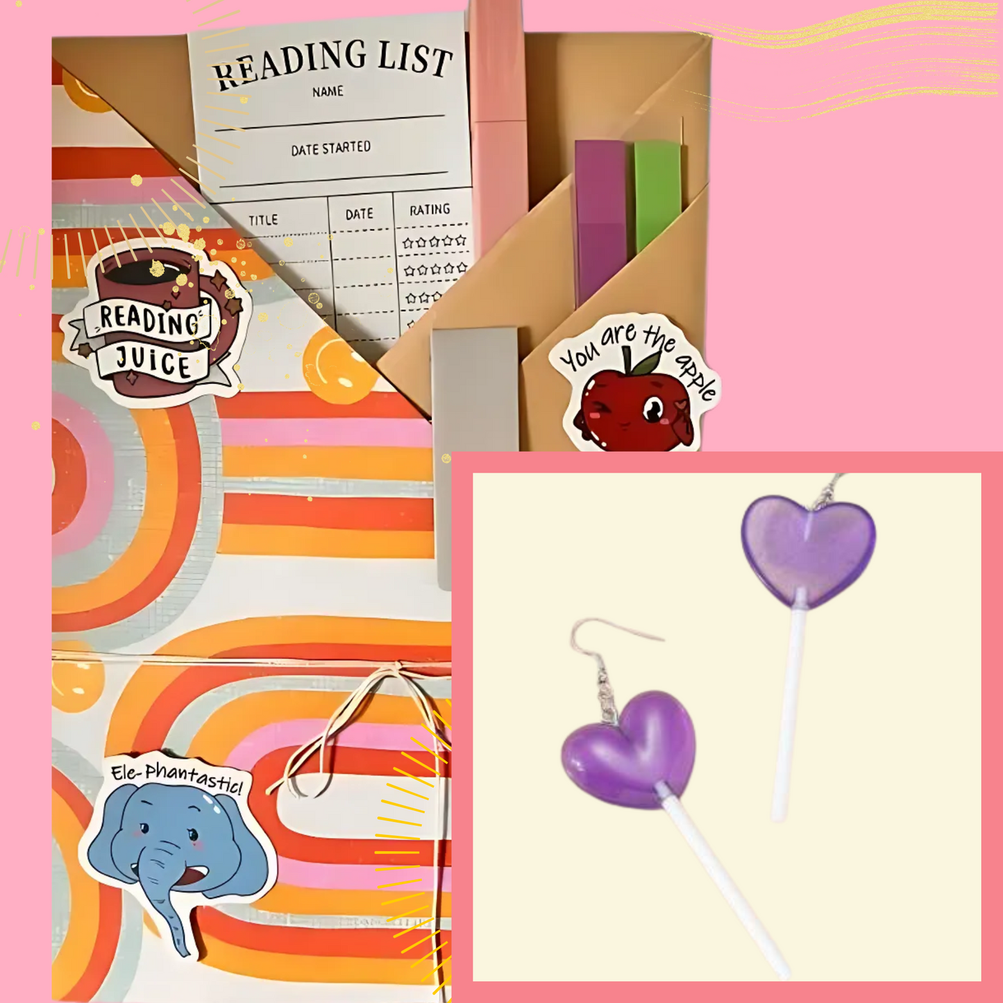 Plot Twist: A Blind Date with a Book & Earrings Gift Set