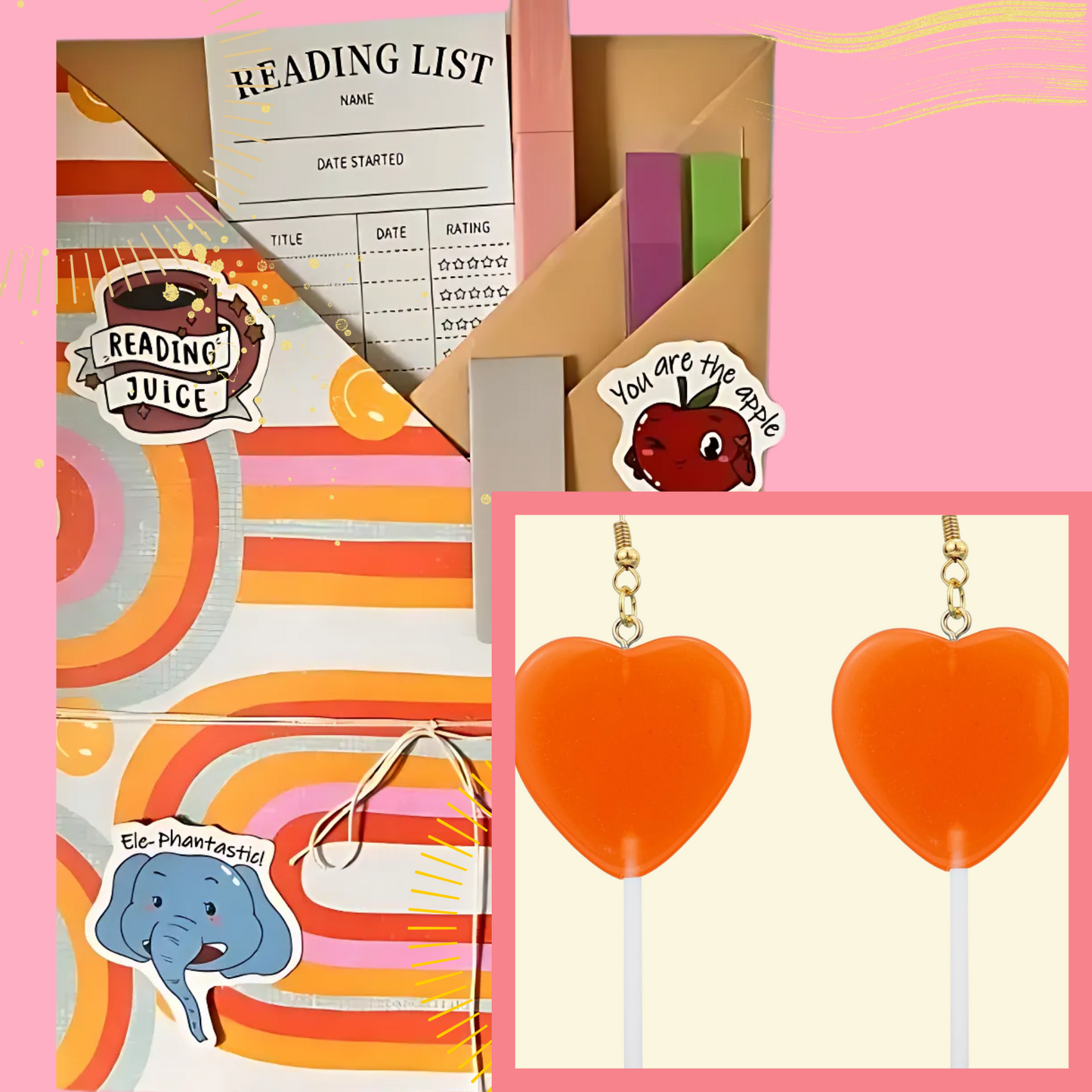 Plot Twist: A Blind Date with a Book & Earrings Gift Set