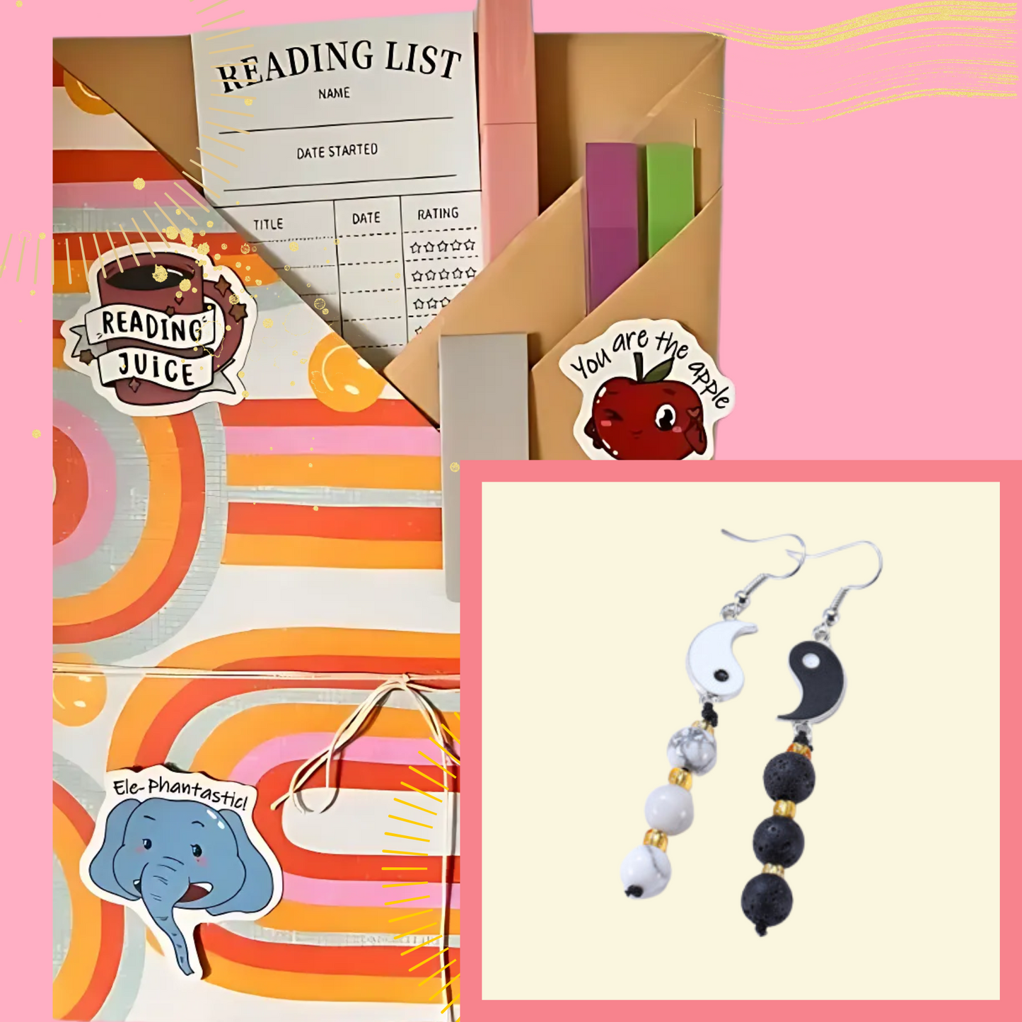 Plot Twist: A Blind Date with a Book & Earrings Gift Set