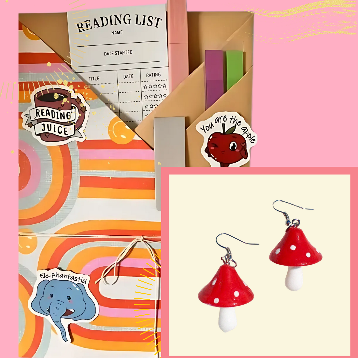 Plot Twist: A Blind Date with a Book & Earrings Gift Set
