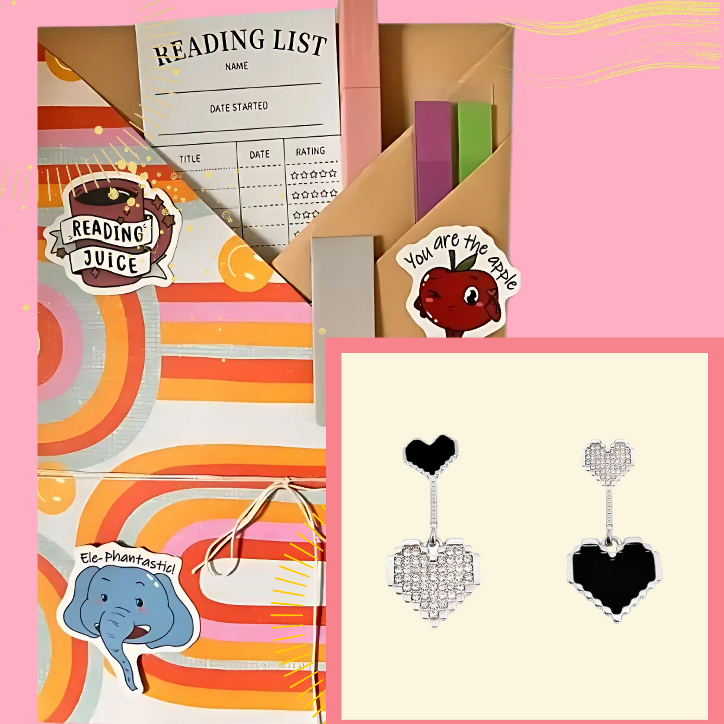 Plot Twist: A Blind Date with a Book & Earrings Gift Set