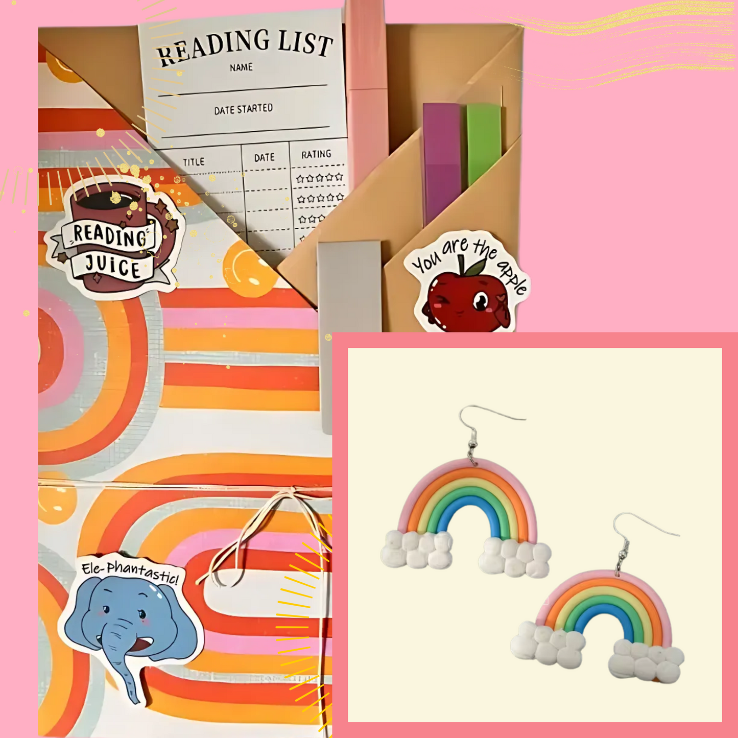 Plot Twist: A Blind Date with a Book & Earrings Gift Set