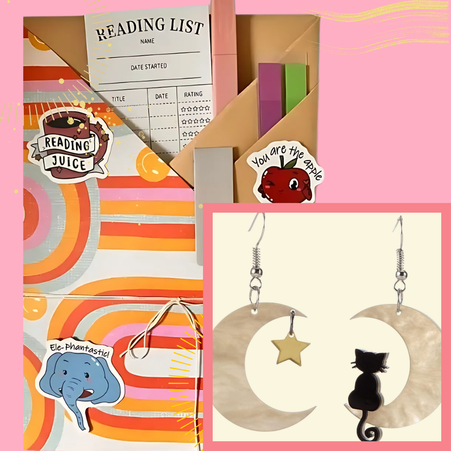 Plot Twist: A Blind Date with a Book & Earrings Gift Set