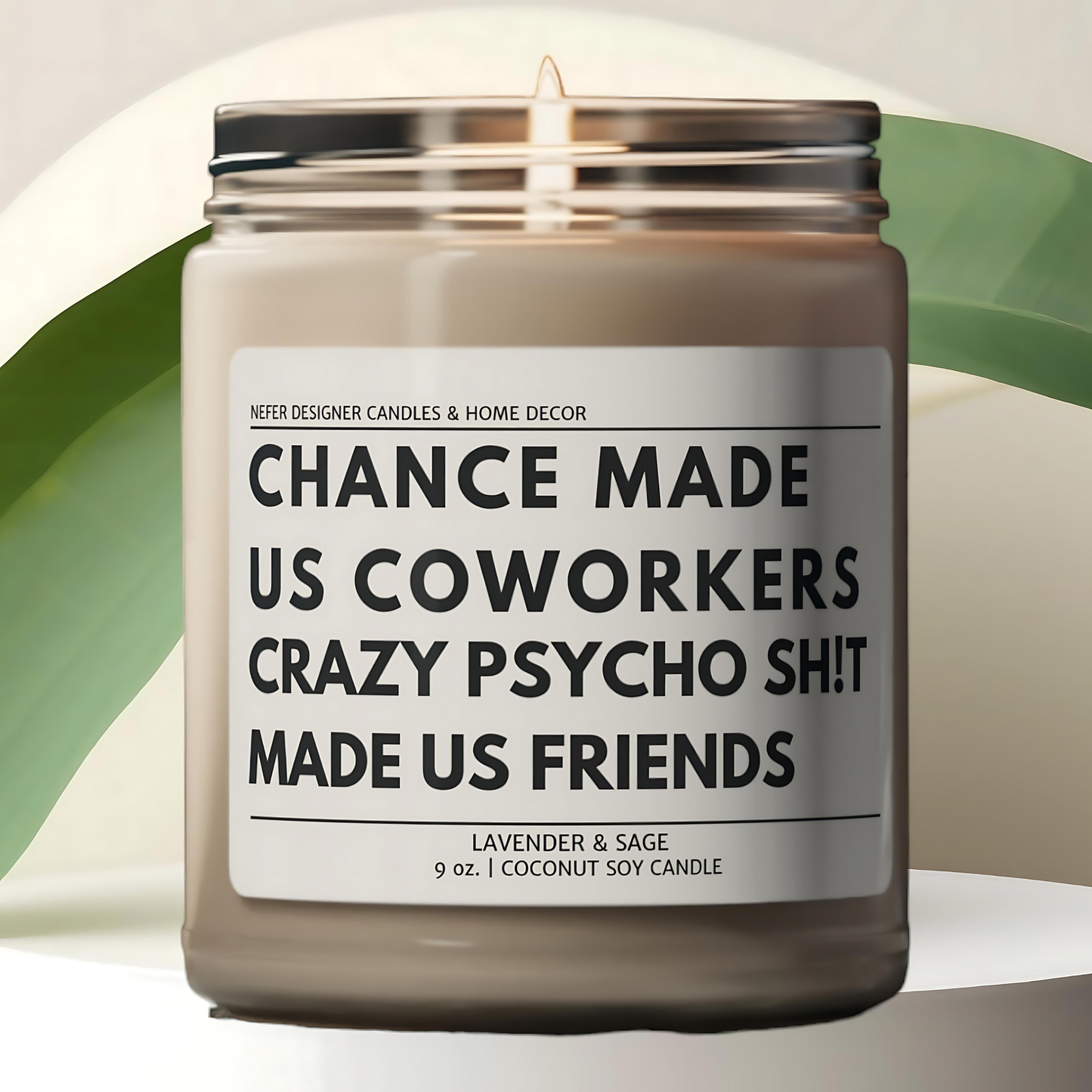 Chance Made Us Coworkers Funny Office Candle