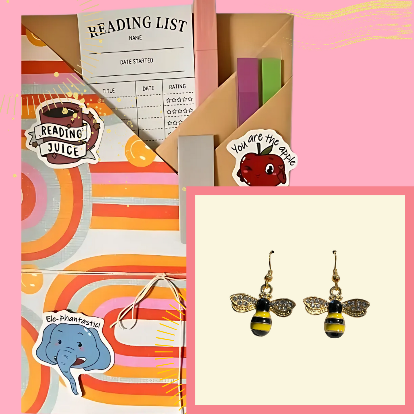 Plot Twist: A Blind Date with a Book & Earrings Gift Set