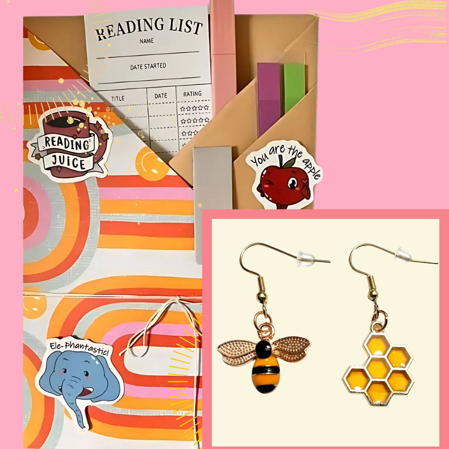 Plot Twist: A Blind Date with a Book & Earrings Gift Set