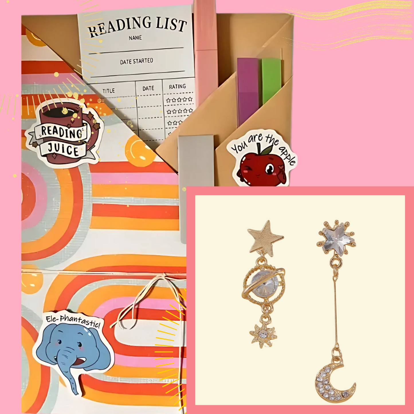 Plot Twist: A Blind Date with a Book & Earrings Gift Set