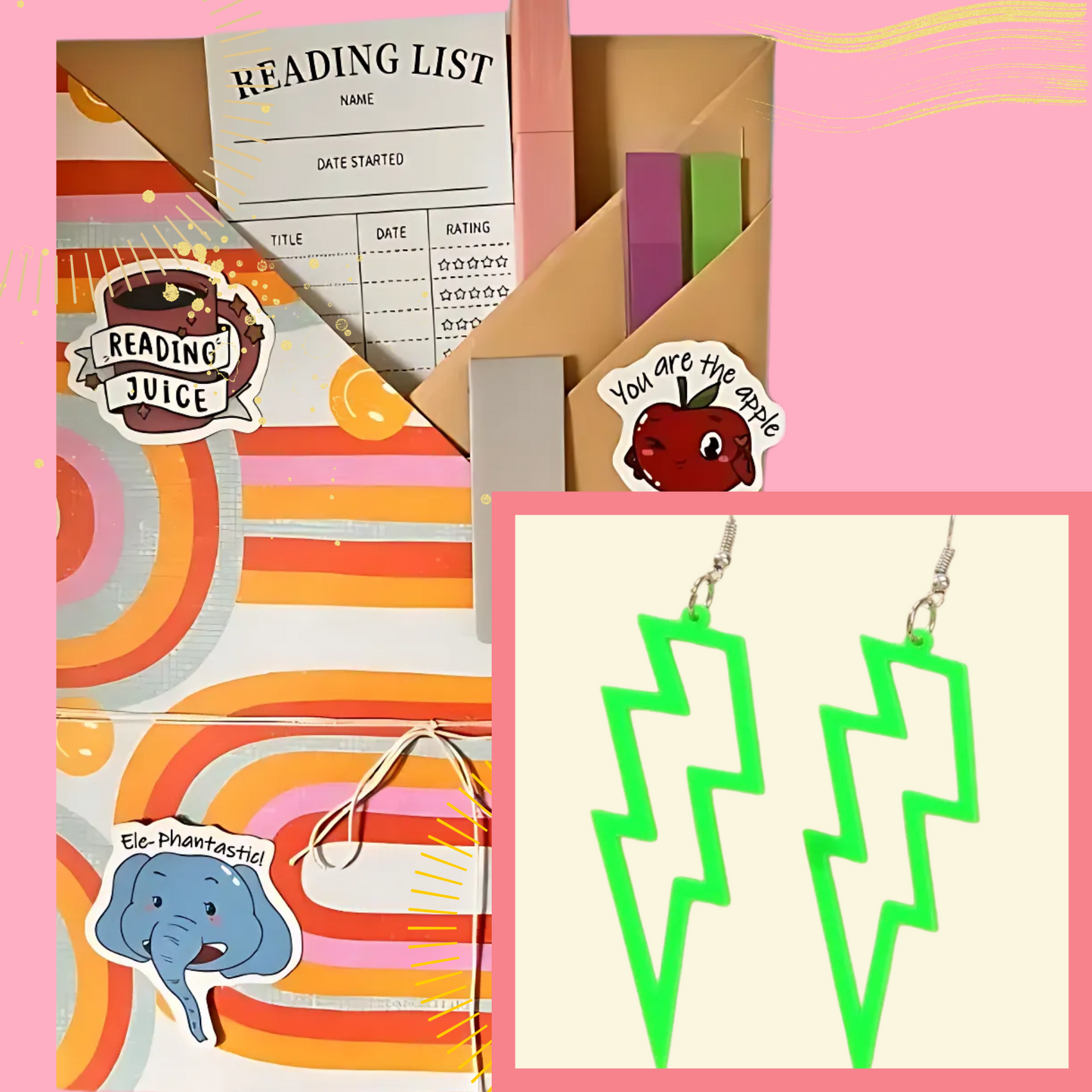 Plot Twist: A Blind Date with a Book & Earrings Gift Set