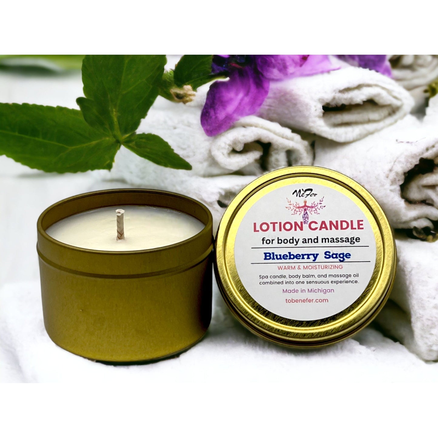 Blueberry Sage Lotion Candle | 4 oz