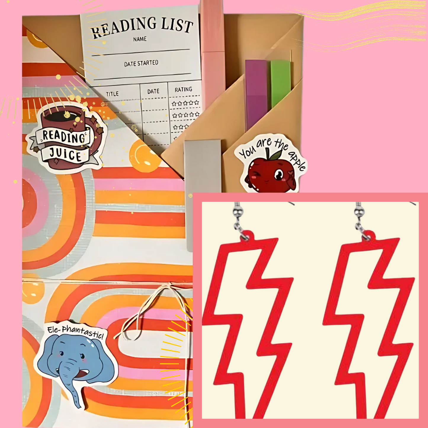 Plot Twist: A Blind Date with a Book & Earrings Gift Set