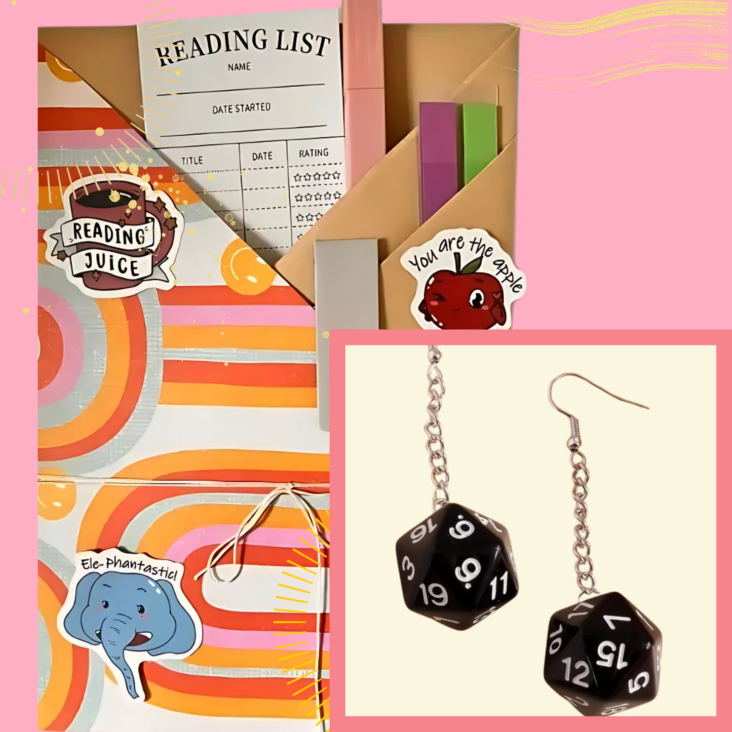 Plot Twist: A Blind Date with a Book & Earrings Gift Set