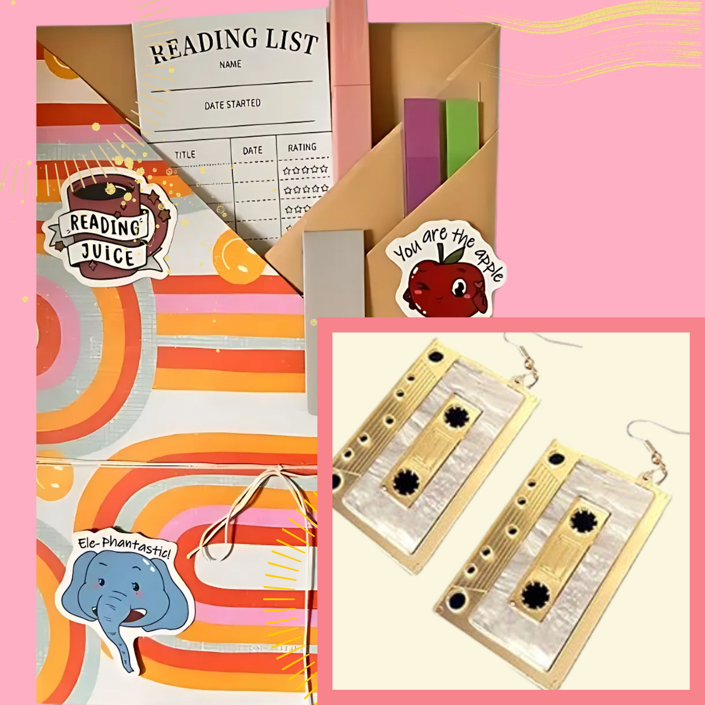 Plot Twist: A Blind Date with a Book & Earrings Gift Set
