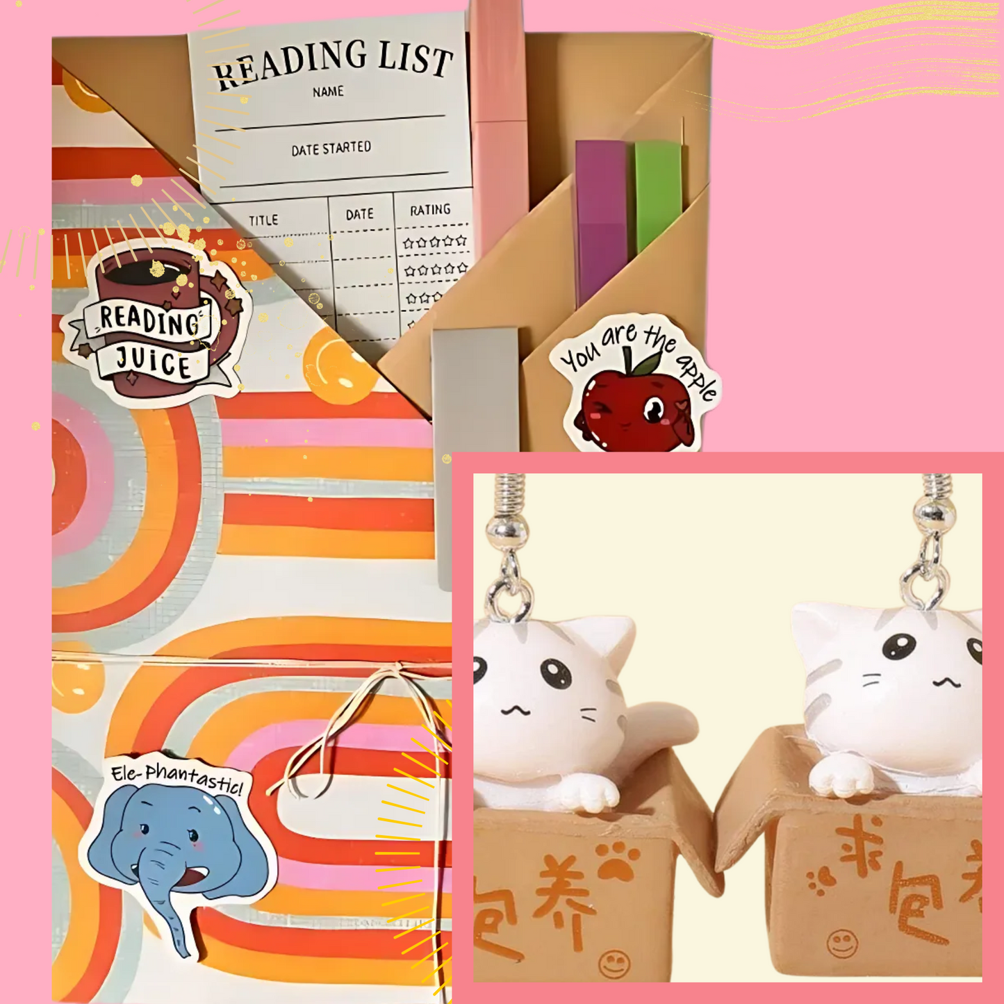 Plot Twist: A Blind Date with a Book & Earrings Gift Set