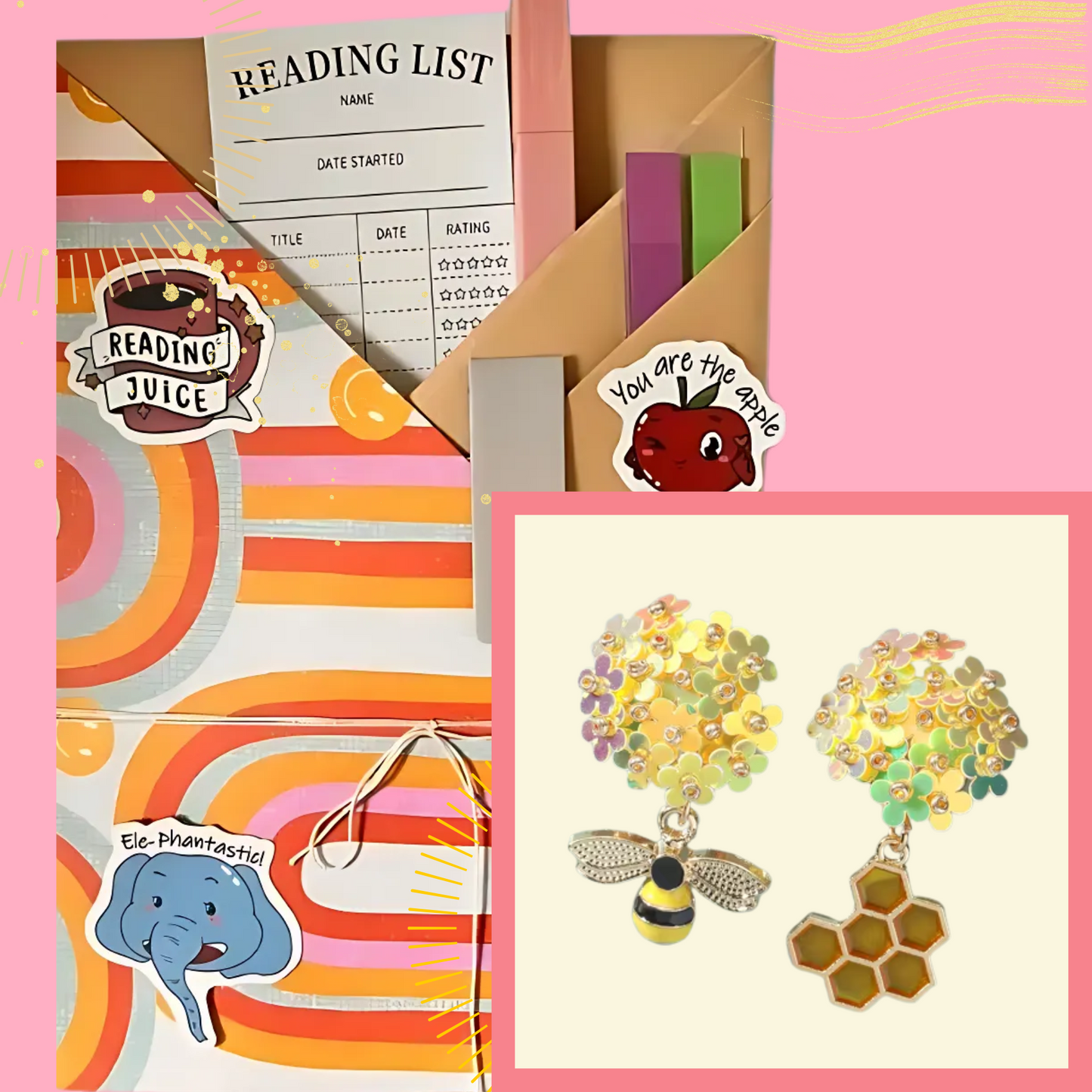 Plot Twist: A Blind Date with a Book & Earrings Gift Set