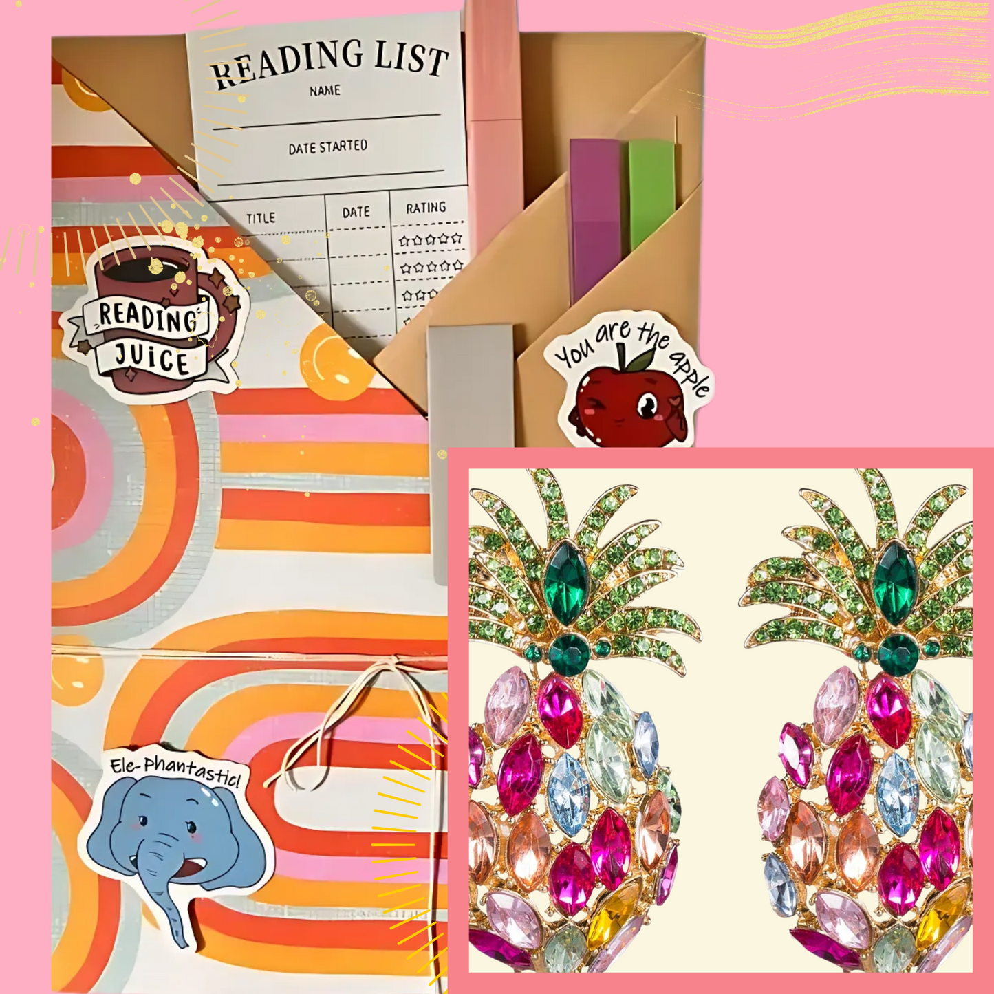 Plot Twist: A Blind Date with a Book & Earrings Gift Set