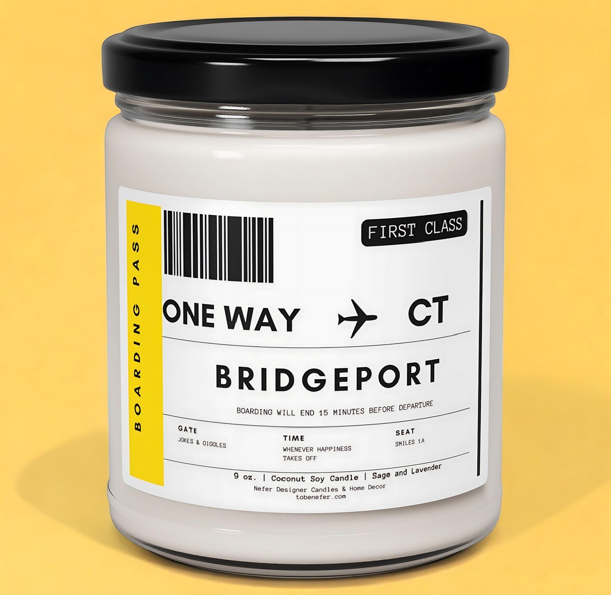 Connecticut Bridgeport state candle