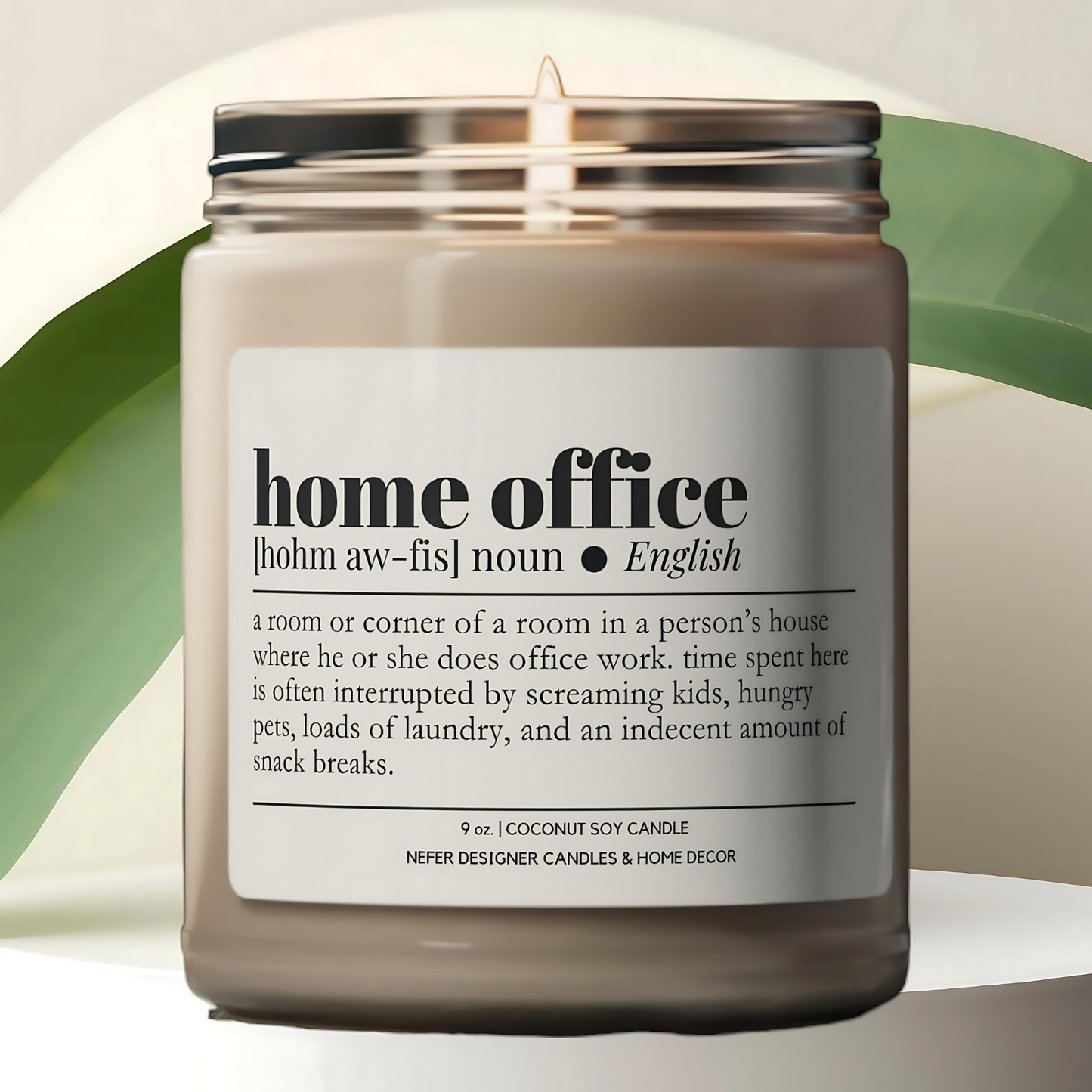 home office funny office candle