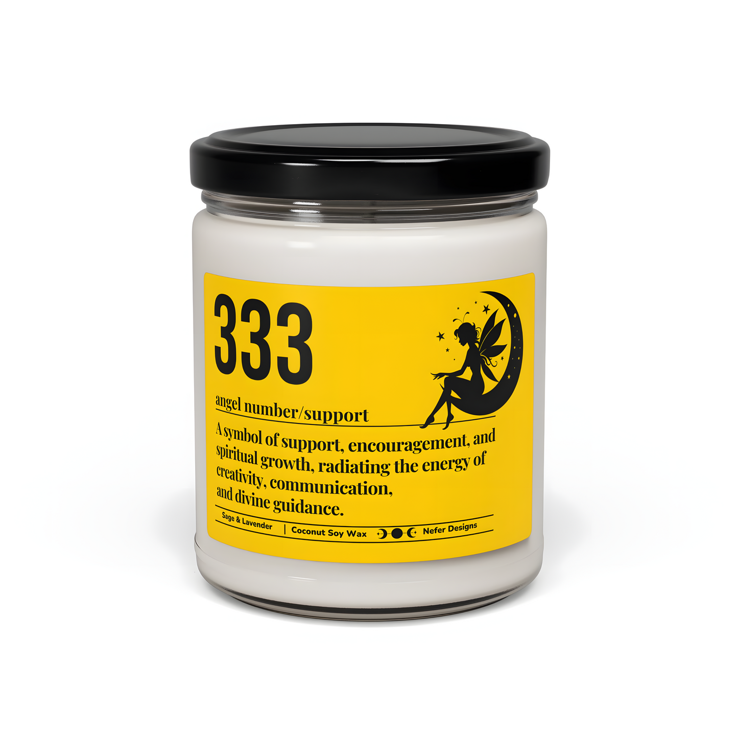 333 Angel Number Candle - Support, Creativity & Divine Communication Ritual Candle