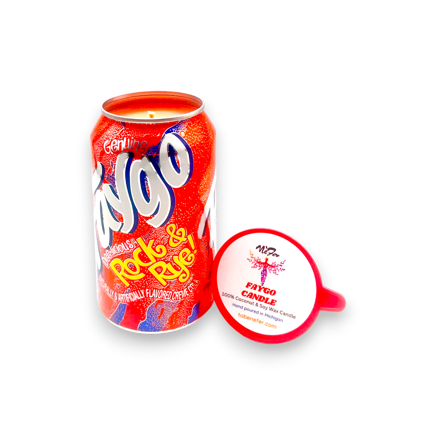 Faygo Rock & Rye Candle | 12 oz Can
