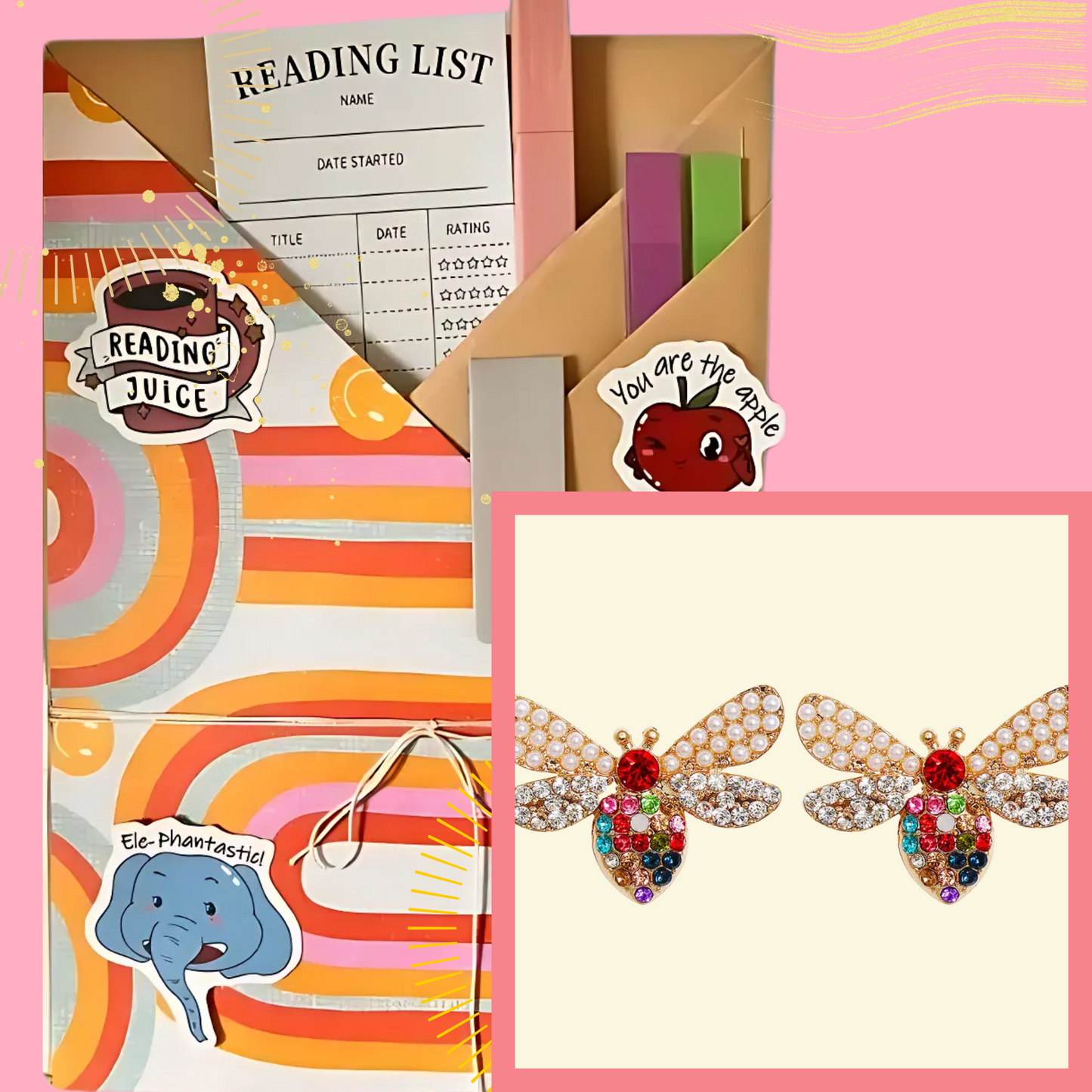 Plot Twist: A Blind Date with a Book & Earrings Gift Set