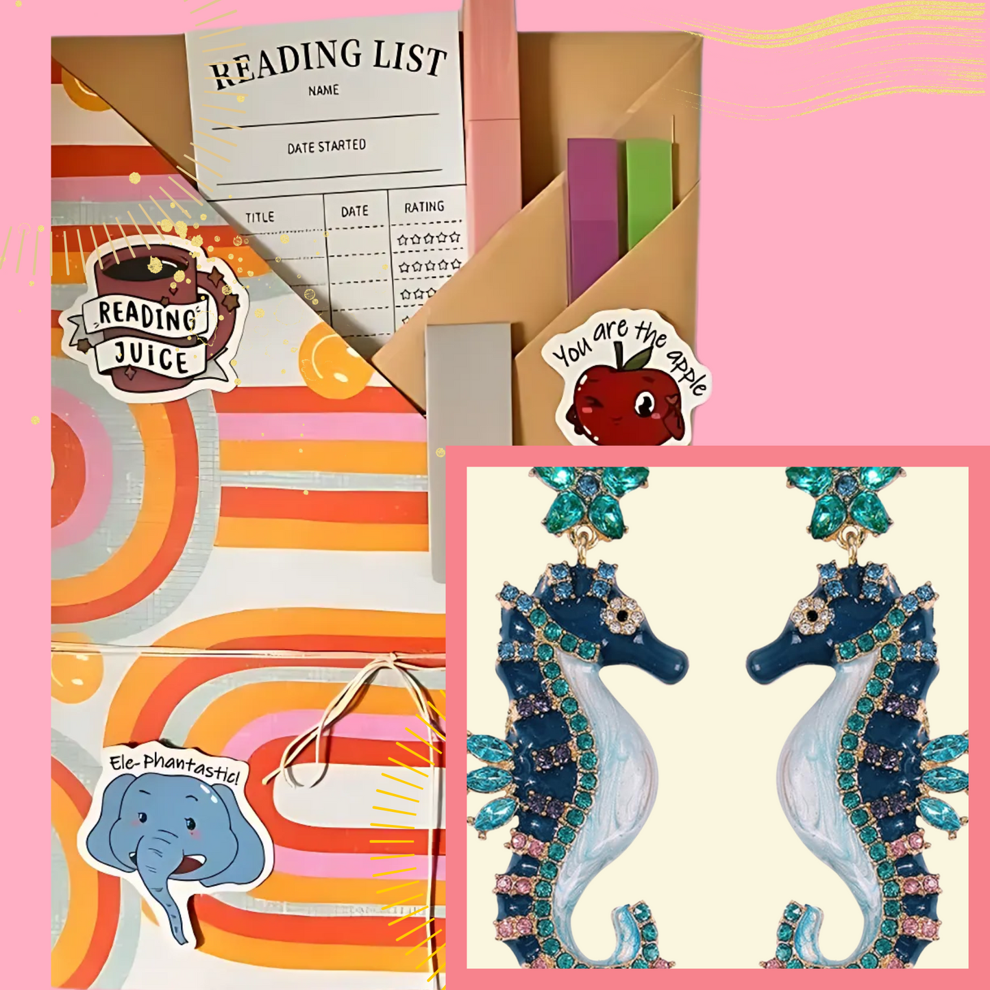 Plot Twist: A Blind Date with a Book & Earrings Gift Set