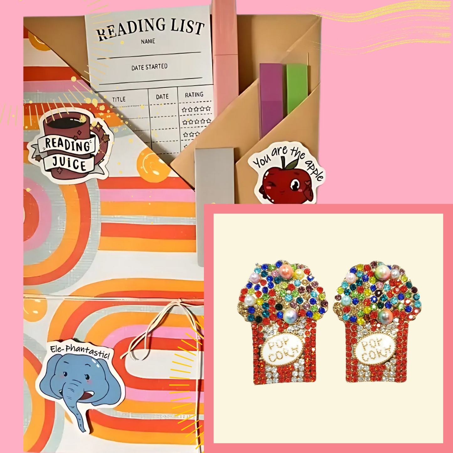 Plot Twist: A Blind Date with a Book & Earrings Gift Set
