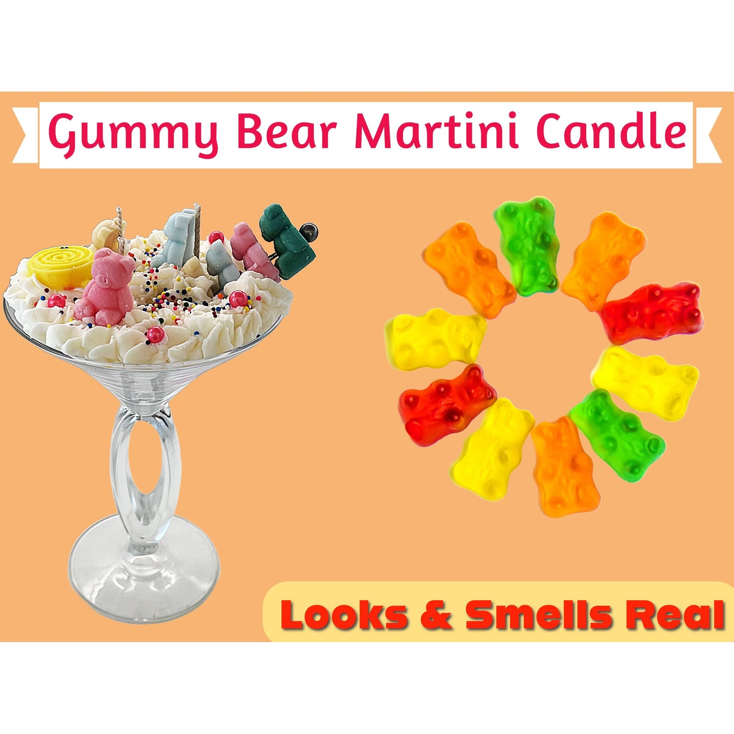 Gummy Bear Martini Candle