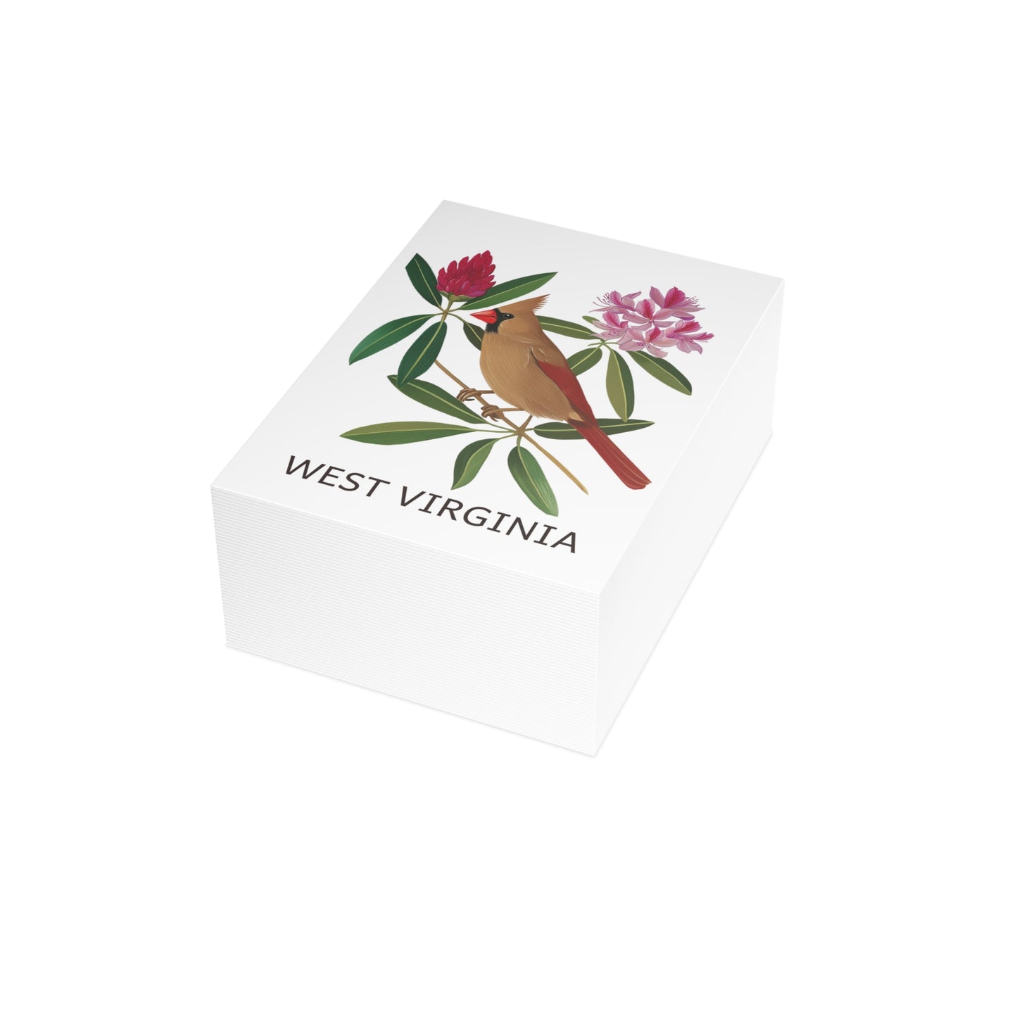 West Virginia | Cardinal & Rhododendrons | Home State Greeting Card