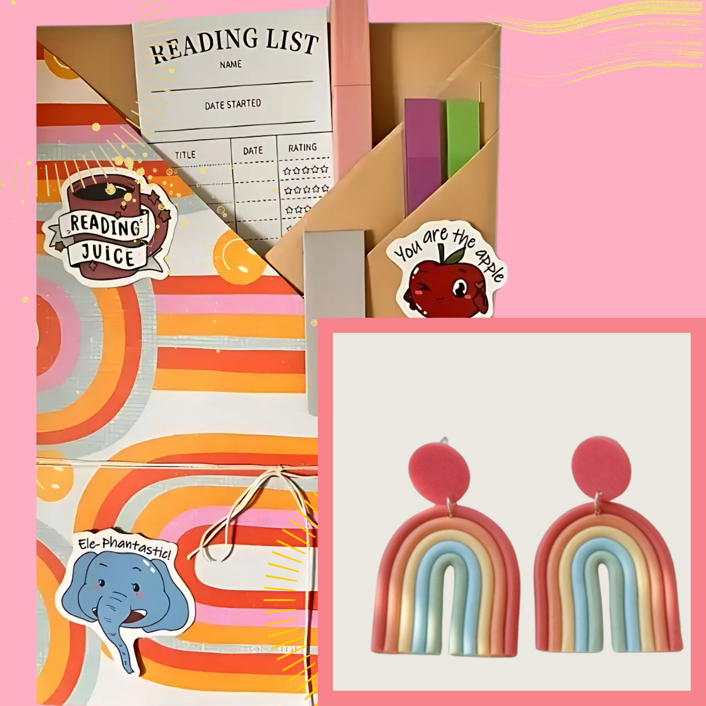 Plot Twist: A Blind Date with a Book & Earrings Gift Set