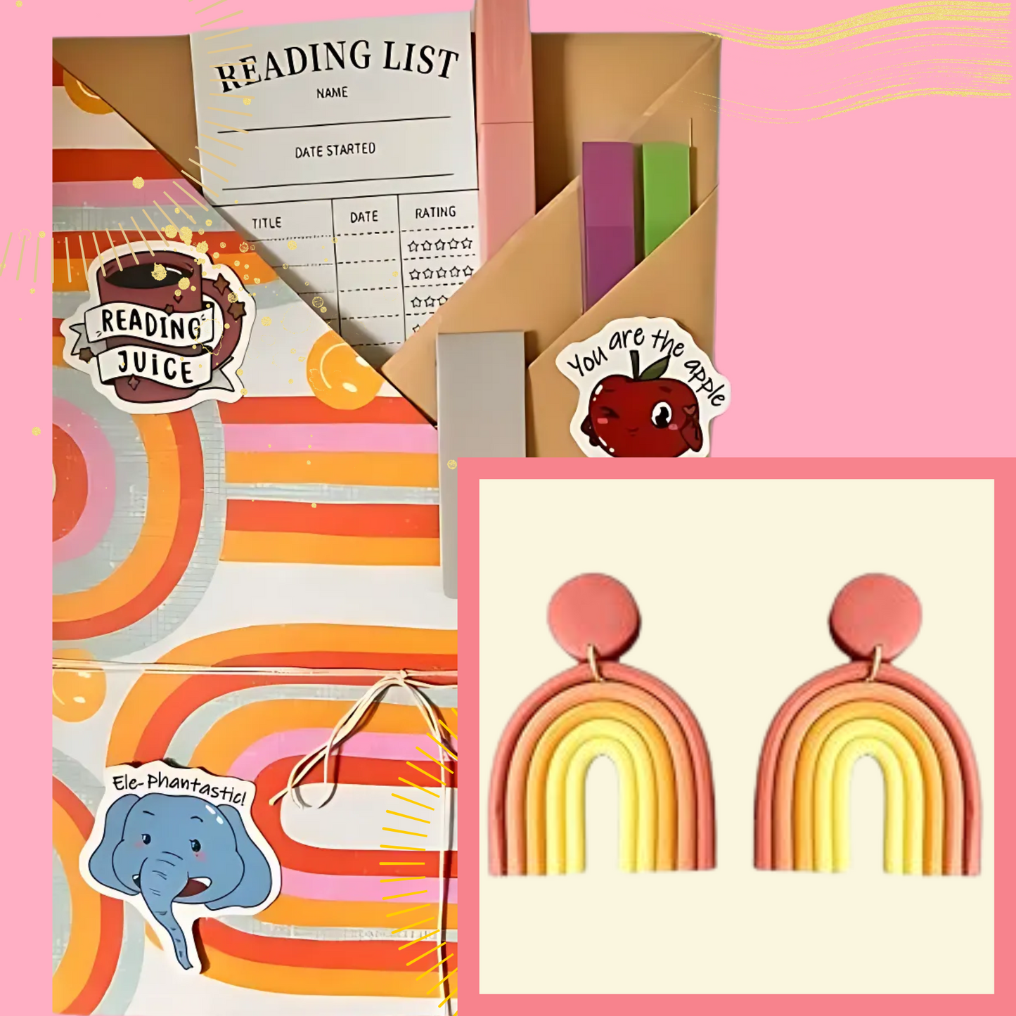 Plot Twist: A Blind Date with a Book & Earrings Gift Set