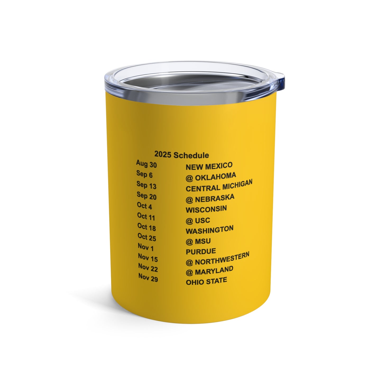 Michigan 2025 Schedule Tumbler 10oz