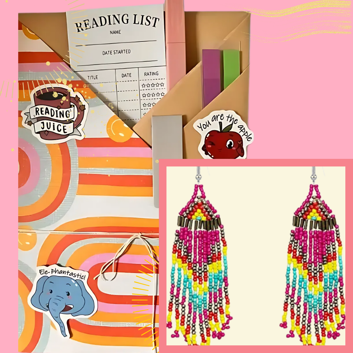 Plot Twist: A Blind Date with a Book & Earrings Gift Set