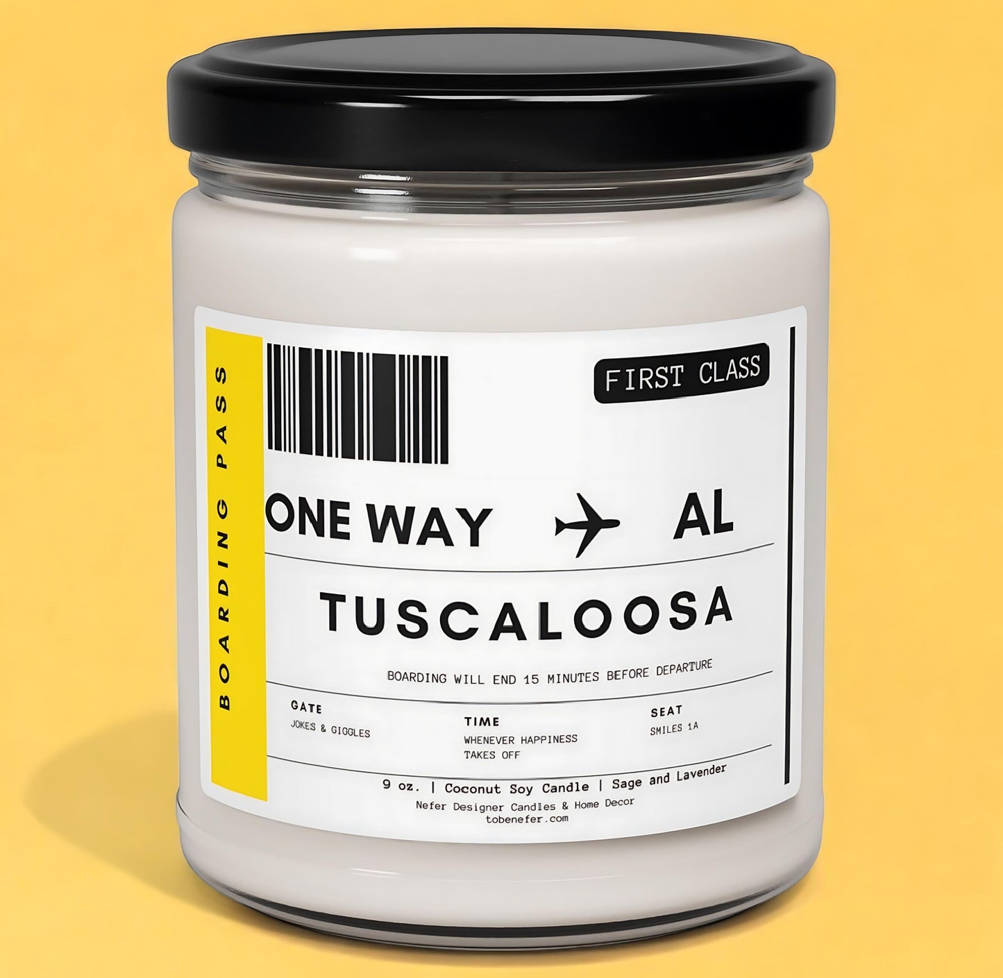 Alabama state scented candle