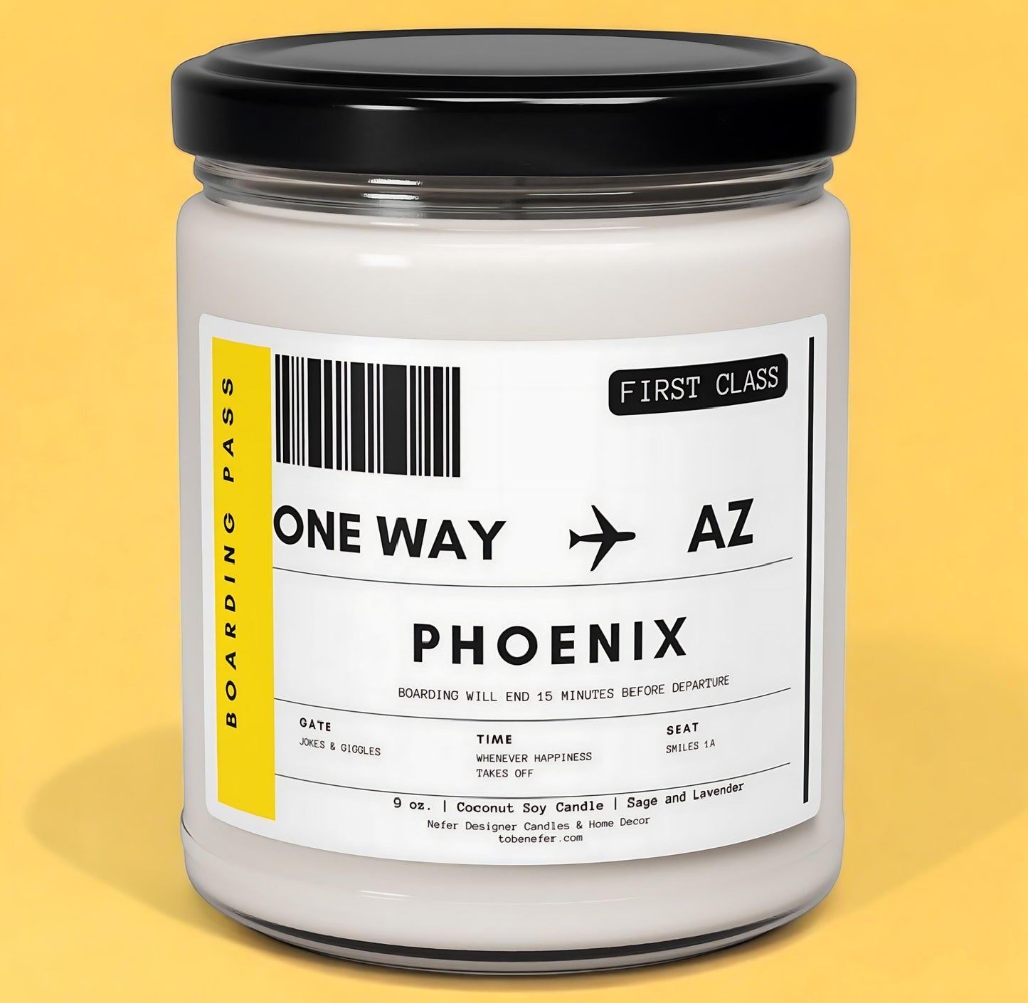 Arizona state themed candle