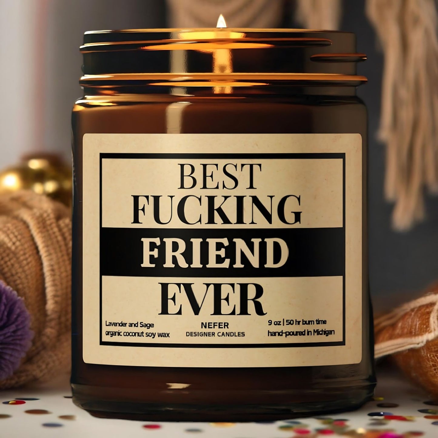 best fucking friend forever candle
