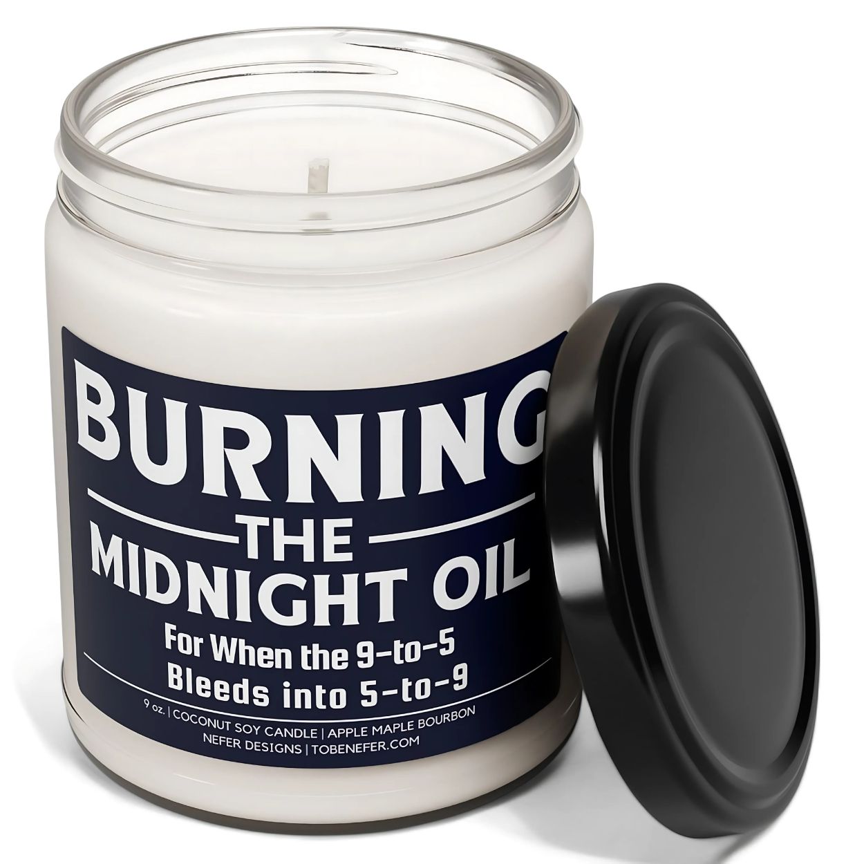 Burning the Midnight Oil Office Gift Candle 3
