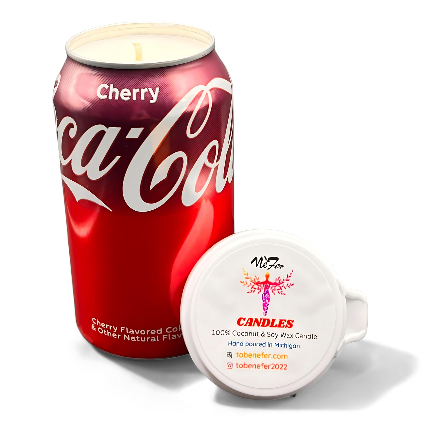 Cherry Coke Coca Cola Can Candle