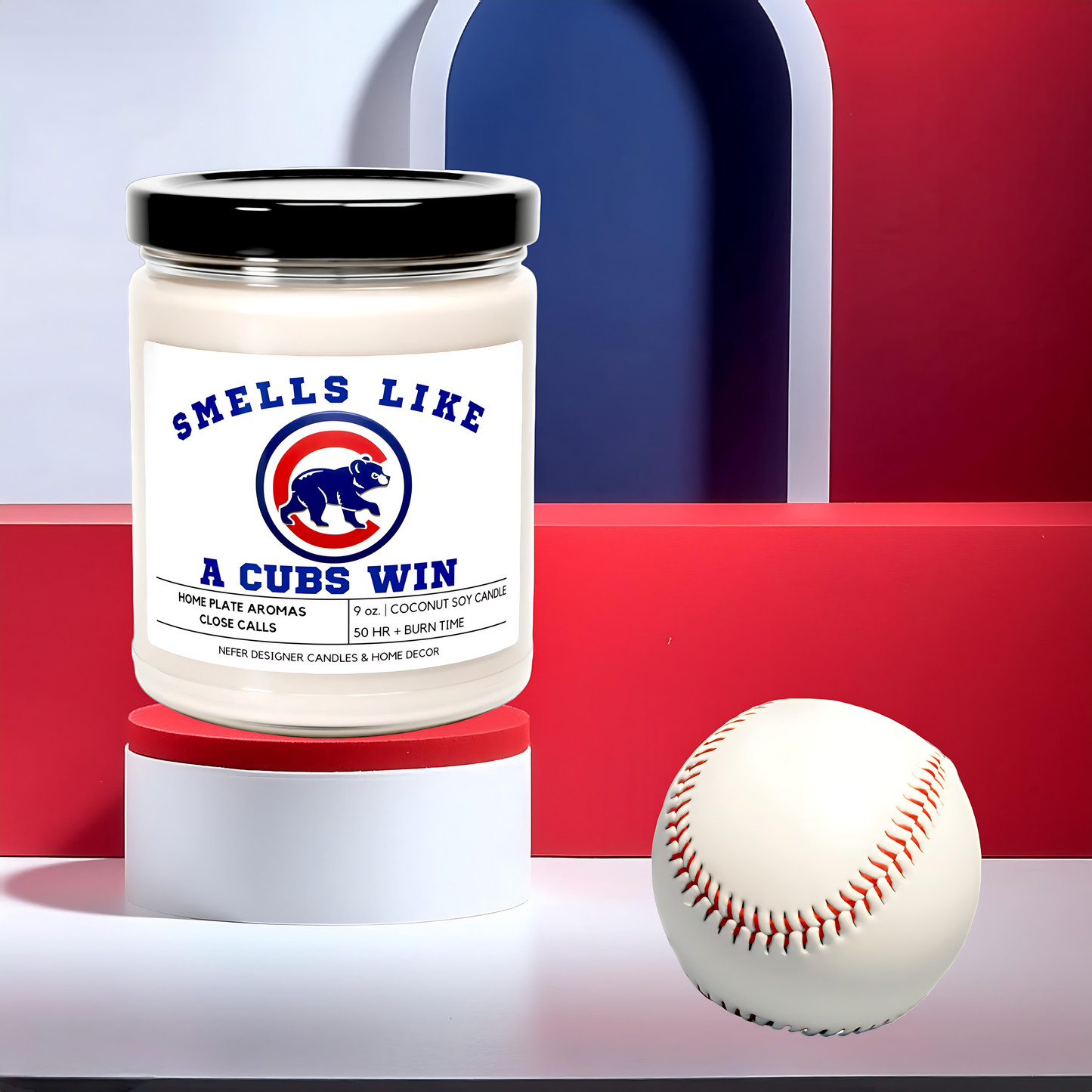 chicago cubs baseball candle 3