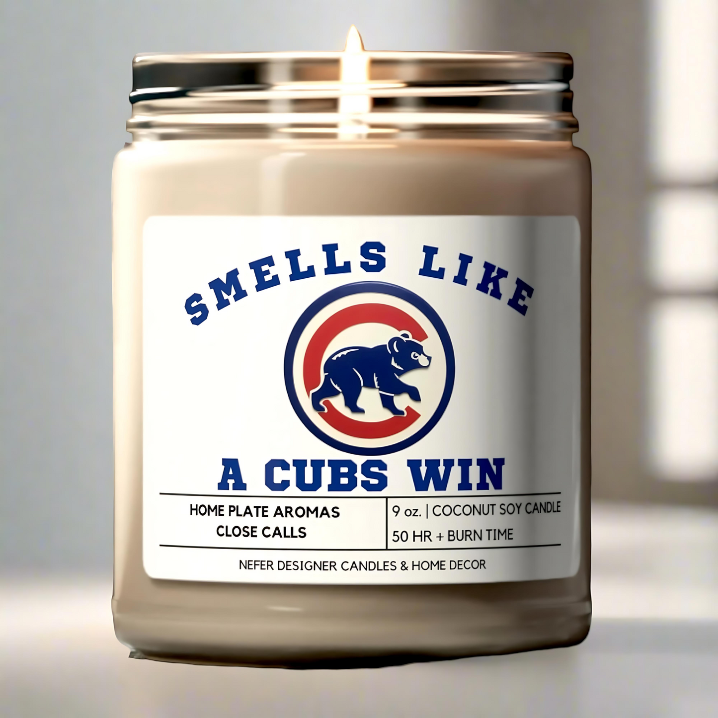 chicago cubs baseball candle 2