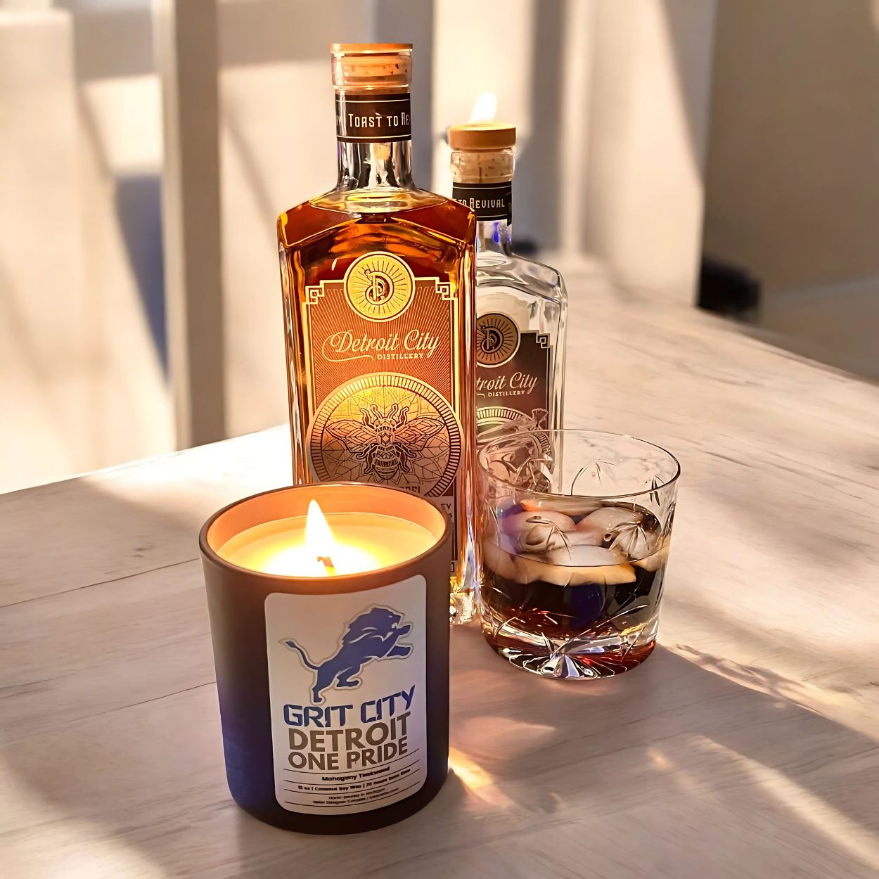 Detroit Lions Candle 6