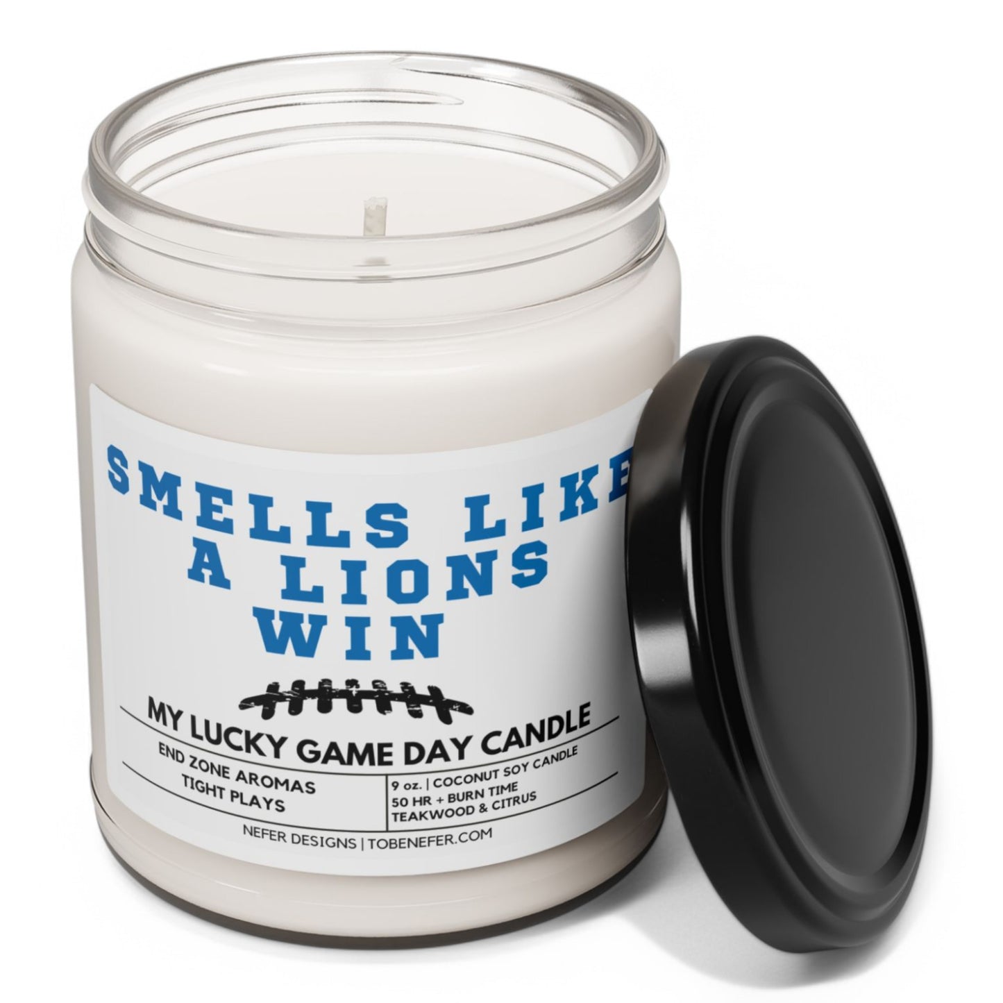 Detroit Lions Game Day Candle 1