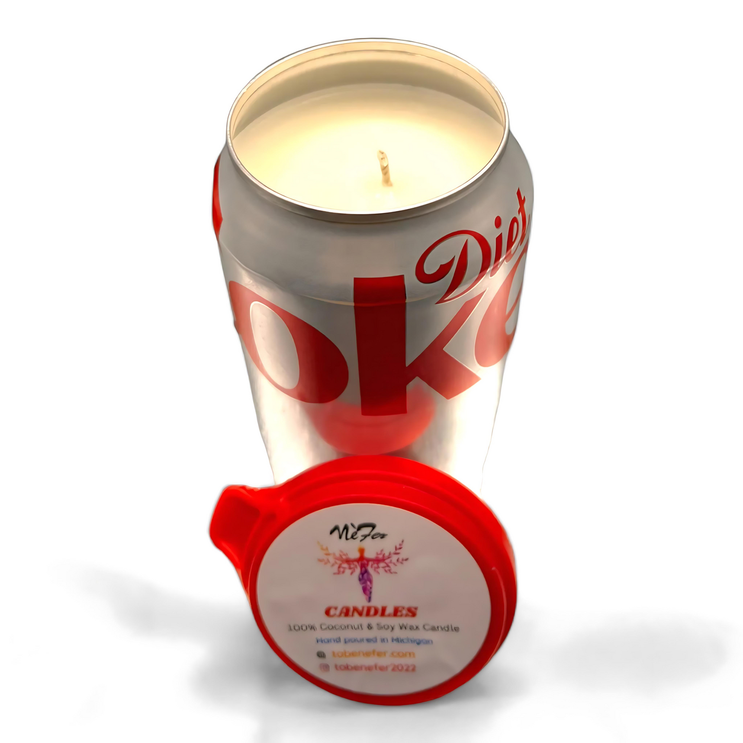 Diet Coke Soda Can Candle