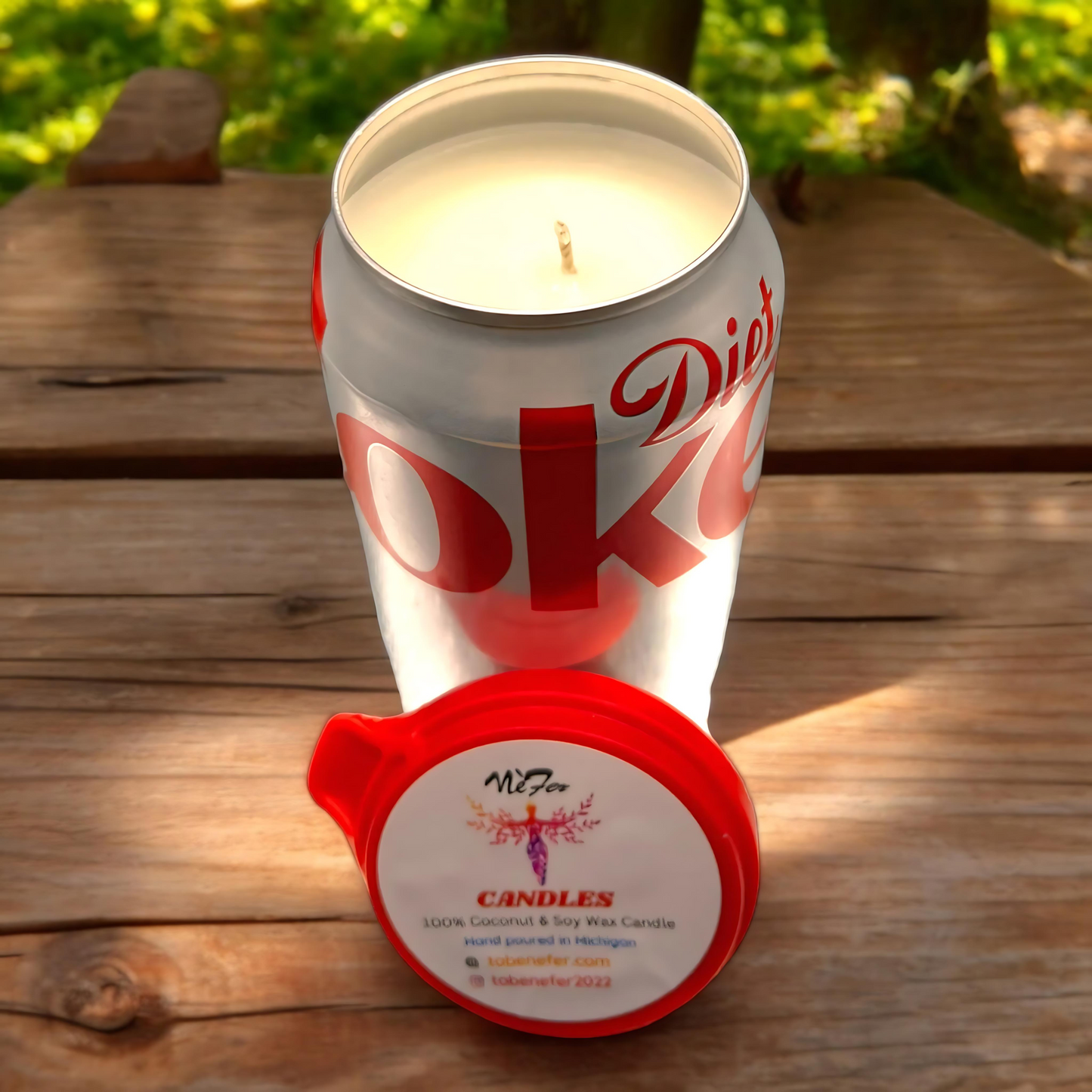 Diet Coke Soda Can Candle