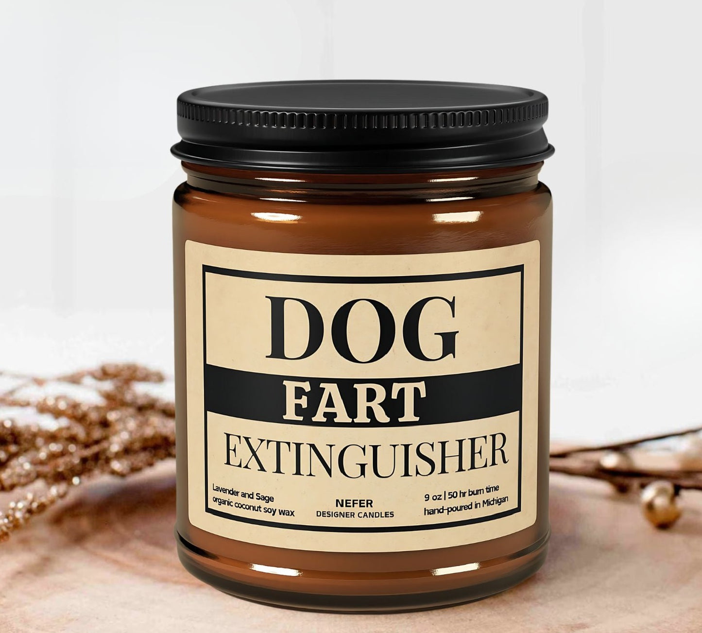 Dog Fart Extinguisher candle