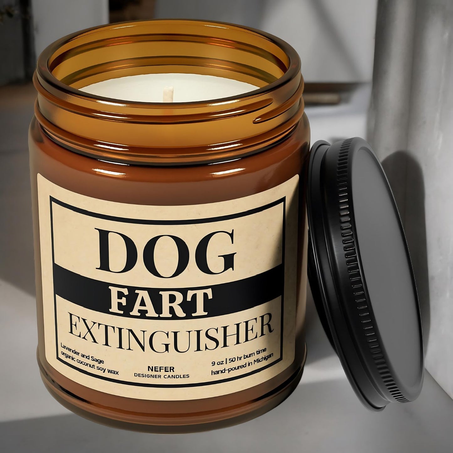 Dog Fart Extinguisher candle