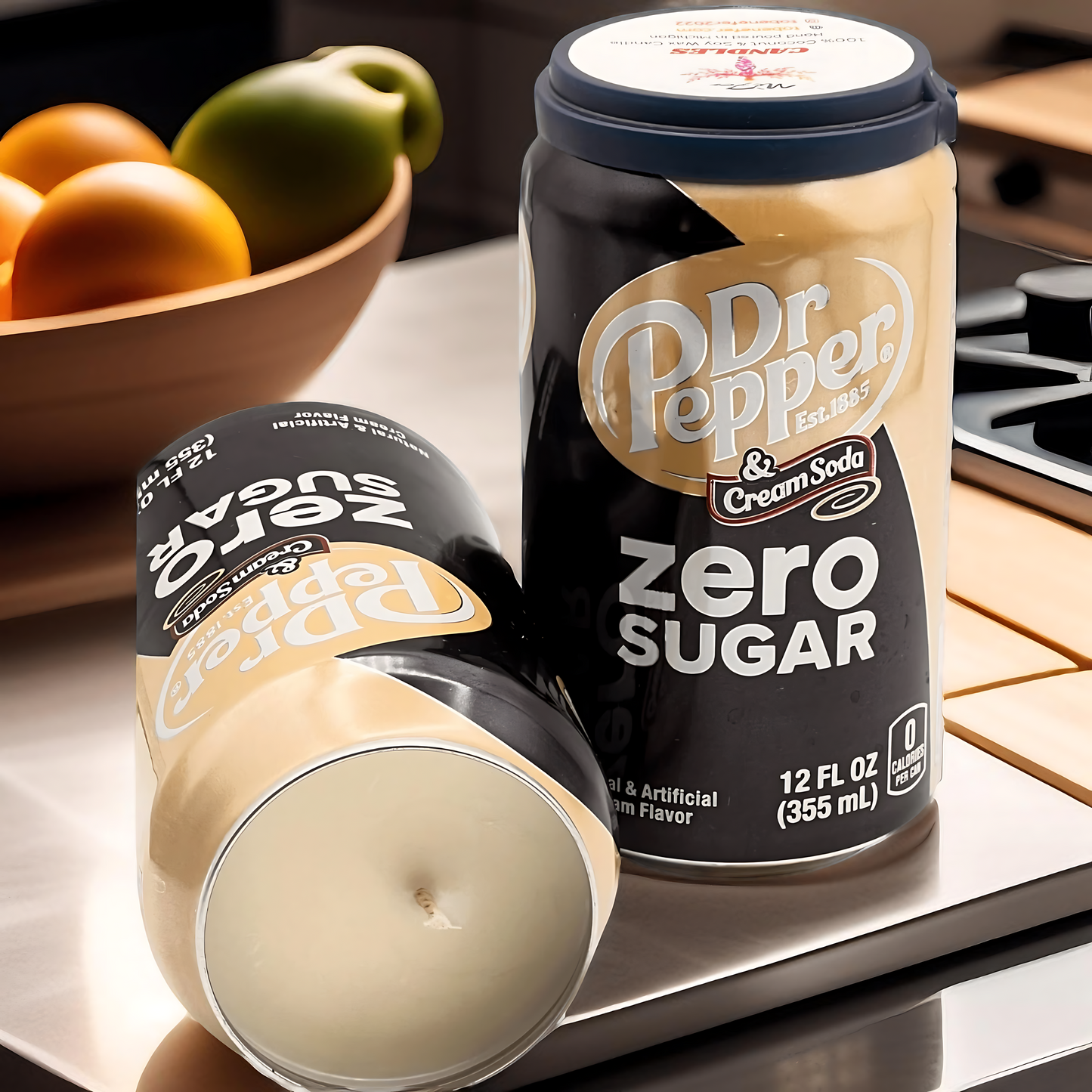 Dr Pepper Creme Soda Zero Sugar Can Candle
