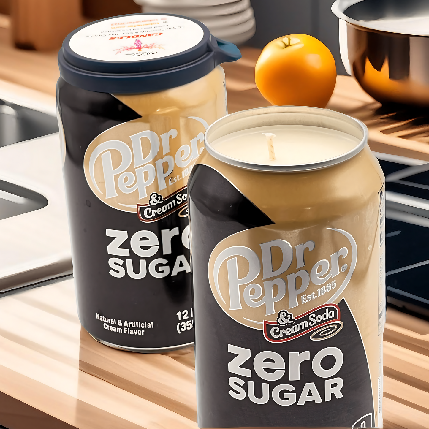 Dr Pepper Creme Soda Zero Sugar Can Candle