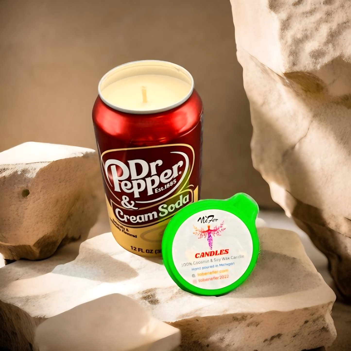 Dr Pepper Creme Soda Can Candle