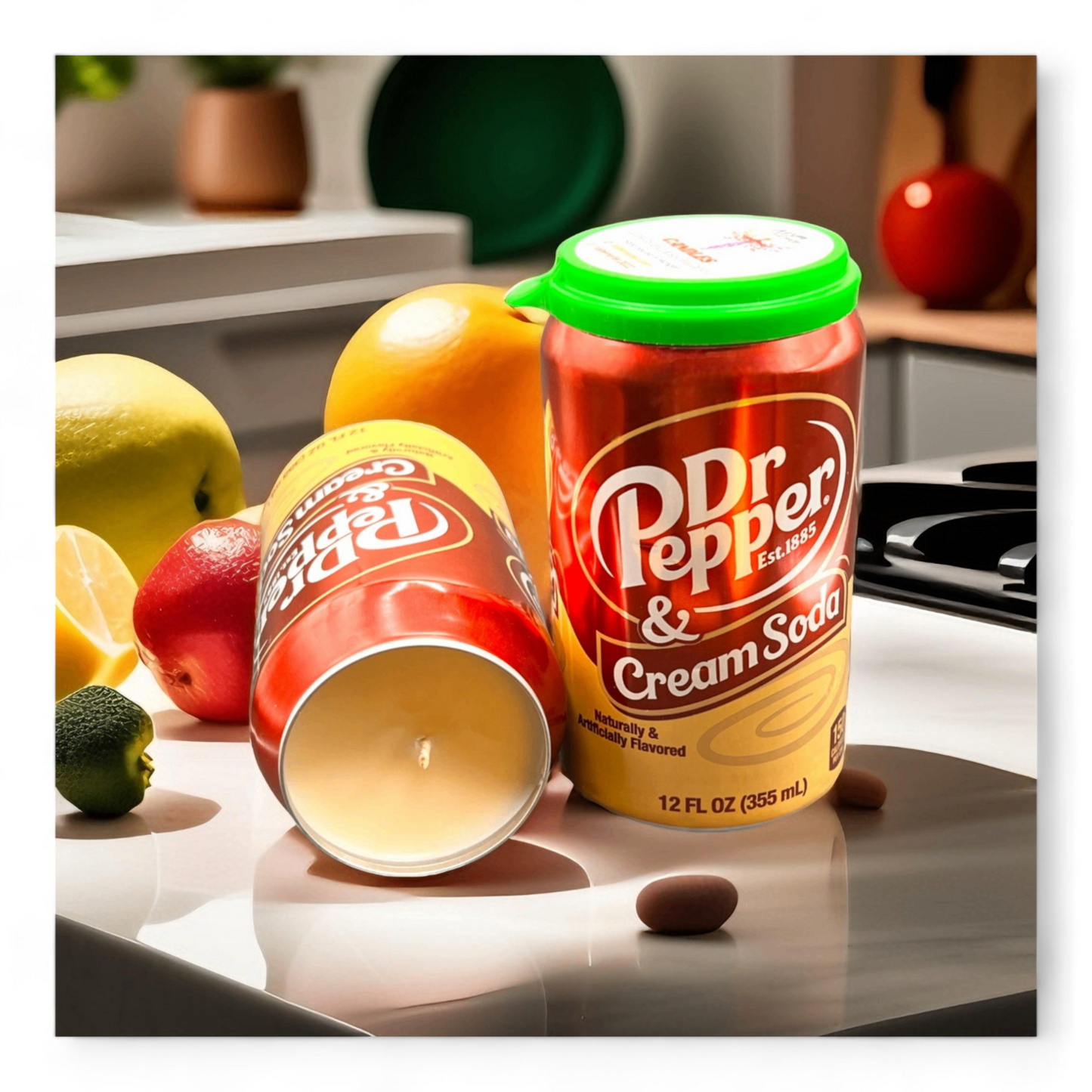 Dr Pepper Creme Soda Can Candle
